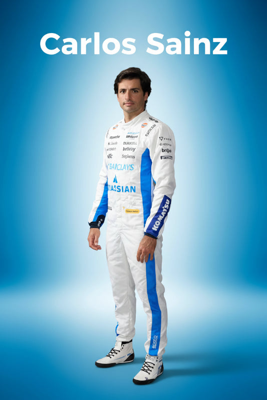 Carlos Sainz Ferrari F1 racing suit inspired by Formula 1 motorsport excellence.
