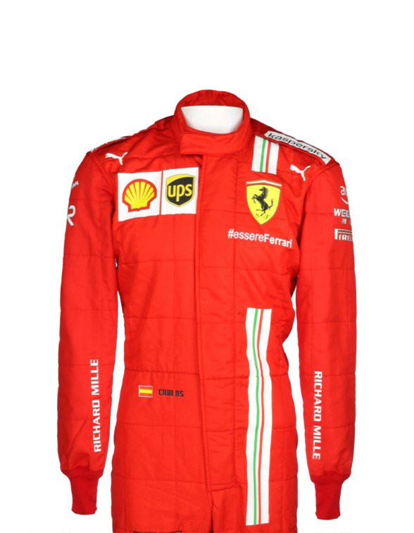Ferrari motorsport apparel inspired by Carlos Sainz with premium-quality printing and craftsmanship.