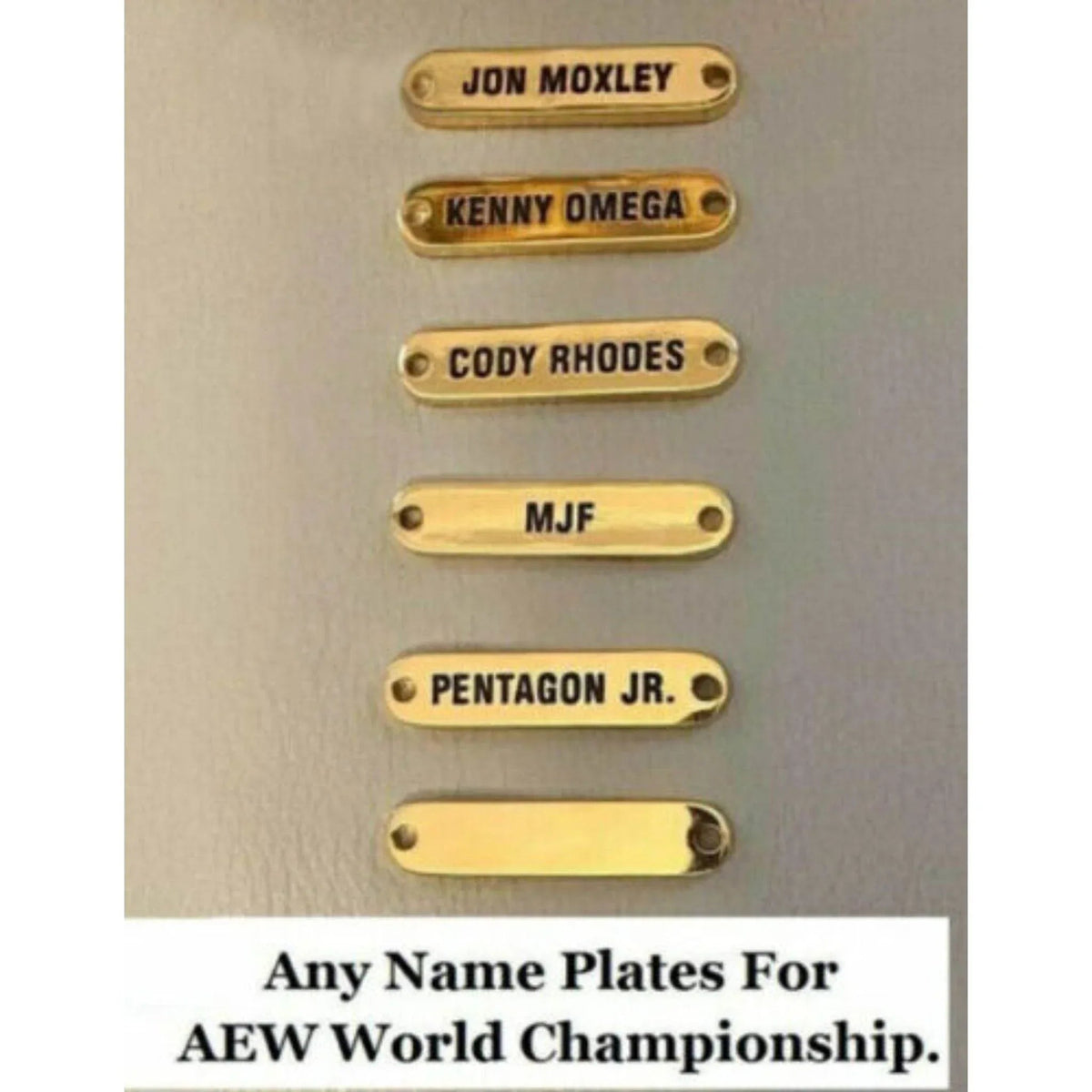 AEW Championship Inspired Brass Wrestling Title Belt - photo 7 of 7 | Brex International