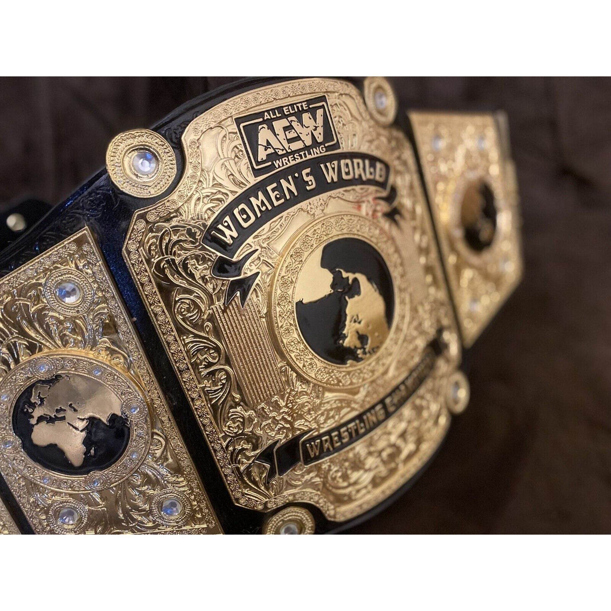 AEW Women's World Championship Inspired Brass Plate Title Belt - photo 7 of 7 | Brex International