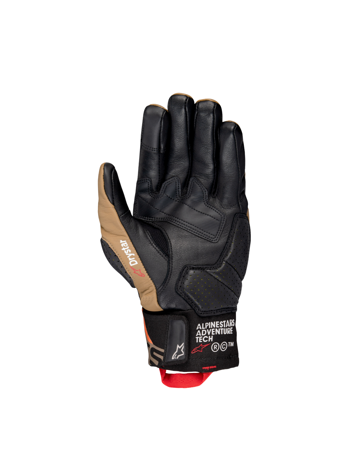 Belize V3 Drystar® Gloves - Black/Gobi/Brown Sand - Alpinestars motorcycle gloves, view 2