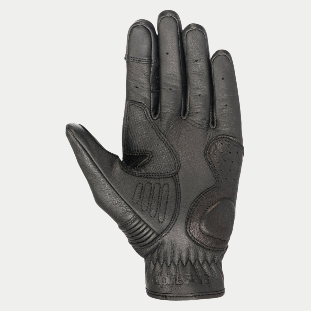 Crazy Eight Gloves - Black/Black - Alpinestars motorcycle gloves, view 2