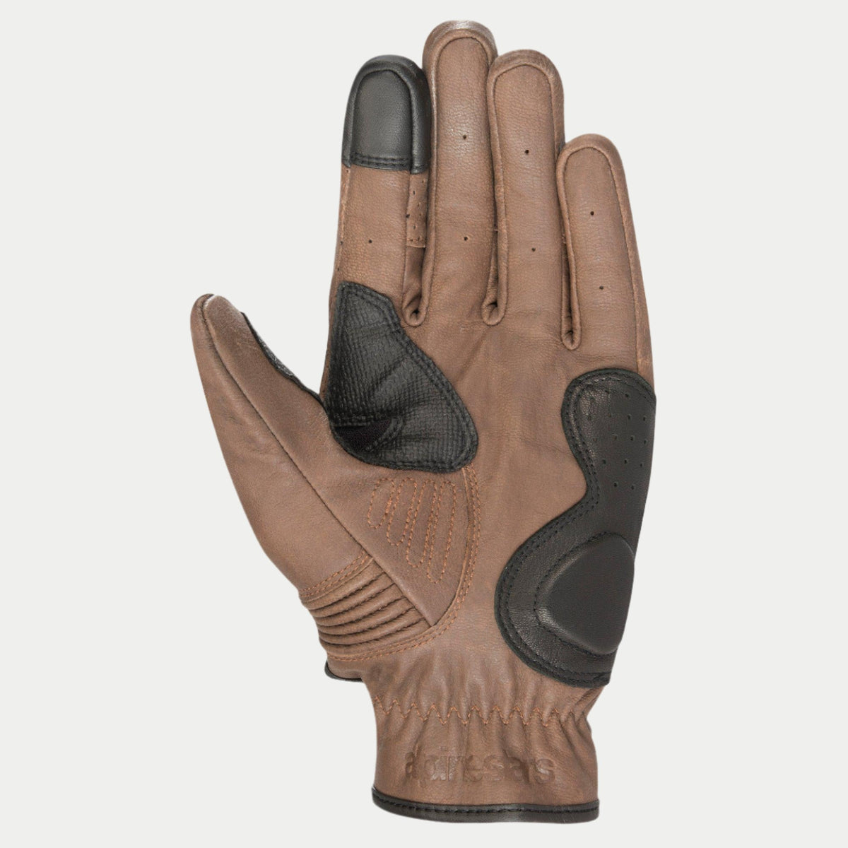 Crazy Eight Gloves - Brown/Black - Alpinestars motorcycle gloves, view 2