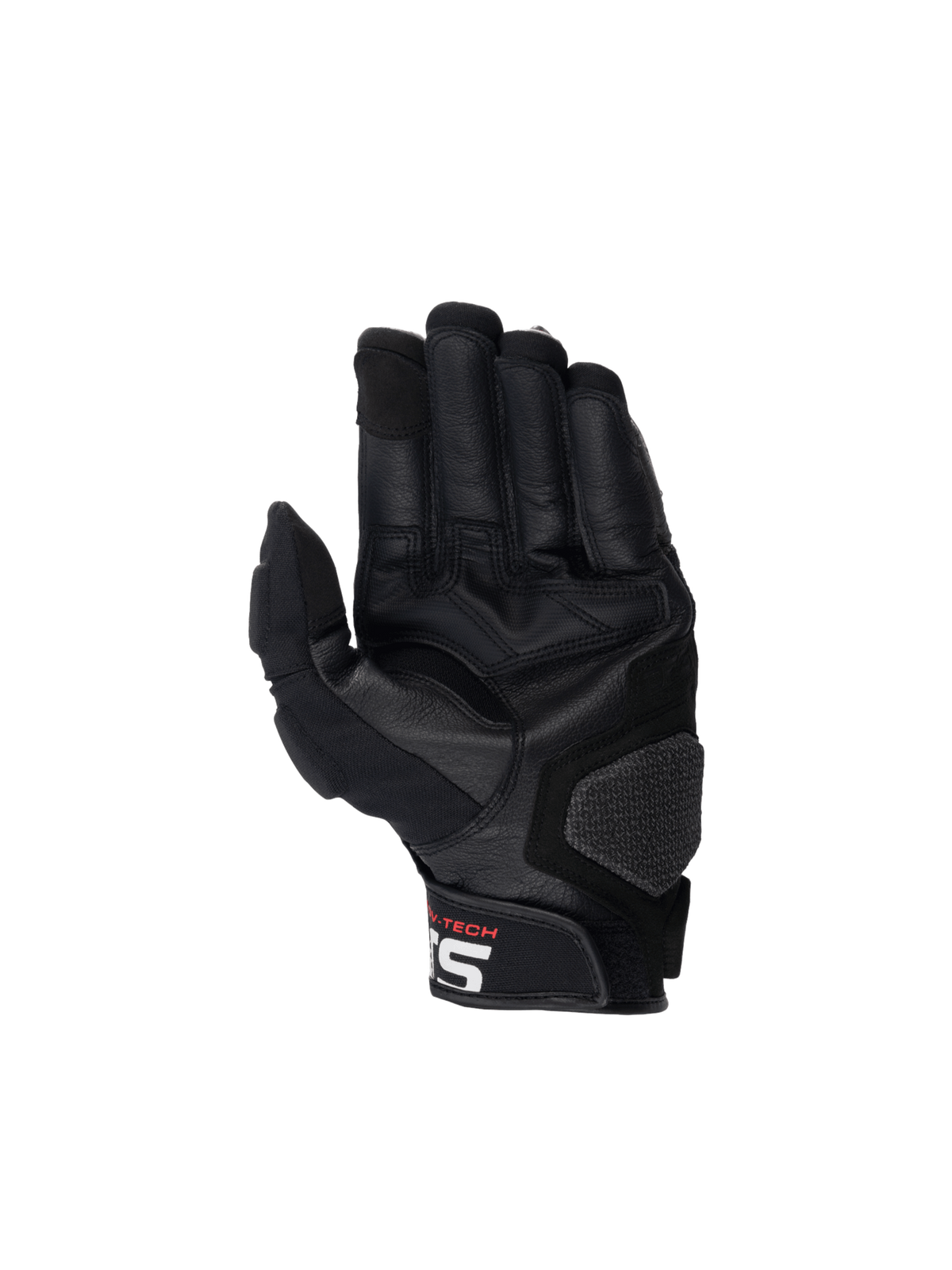 Halo Leather Gloves - Black/White - Alpinestars motorcycle gloves, view 2