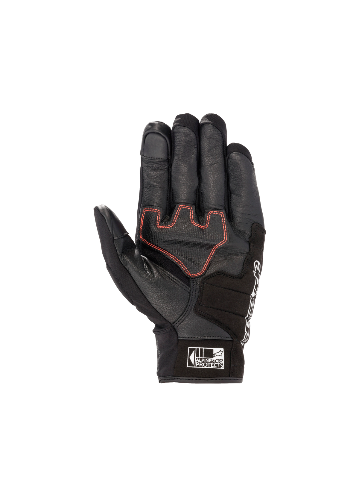 Honda SMX Z Drystar® Glove - Black/Bright Red - Alpinestars motorcycle gloves, view 2