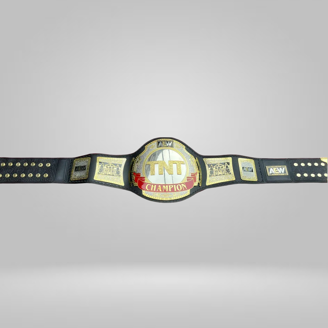 New AEW TNT Belt Wrestling Championship Black Leather Replica Inspired Belt - photo 4 of 4 | Brex International