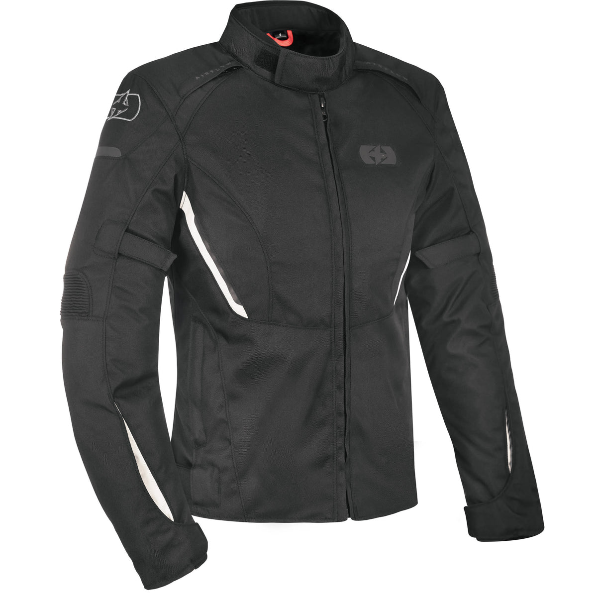 Oxford Ladies Iota 1.0 Textile Jacket - Black / White - Oxford motorcycle jacket, view 1
