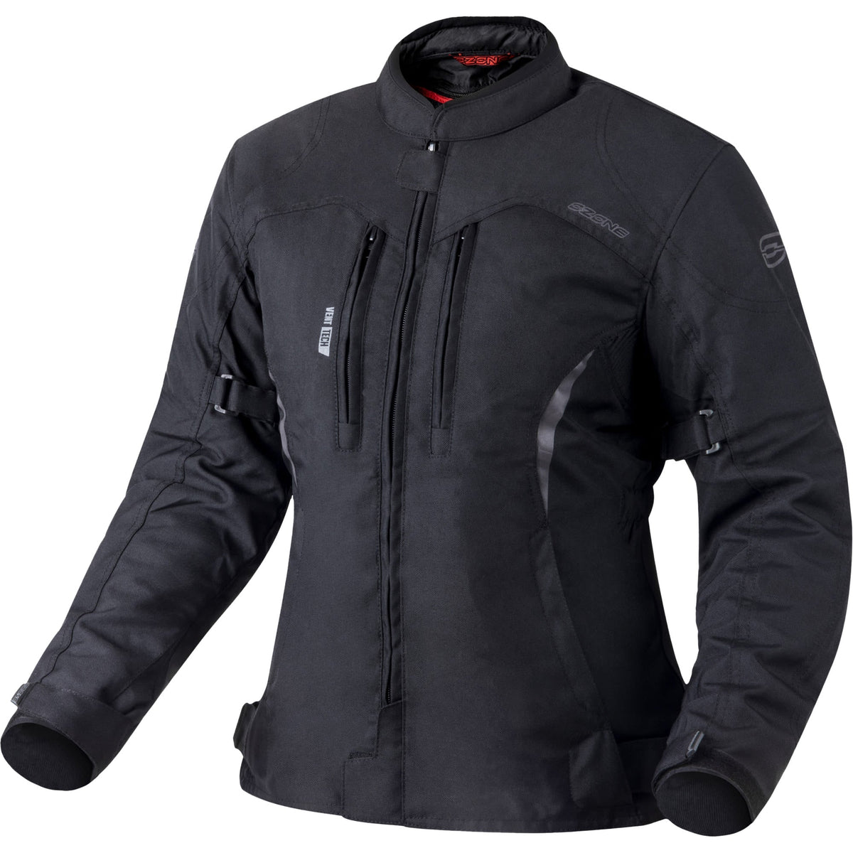 Ozone Street Ladies Delta IV Waterproof Textile Jacket - Black - Ozone motorcycle jacket, view 1