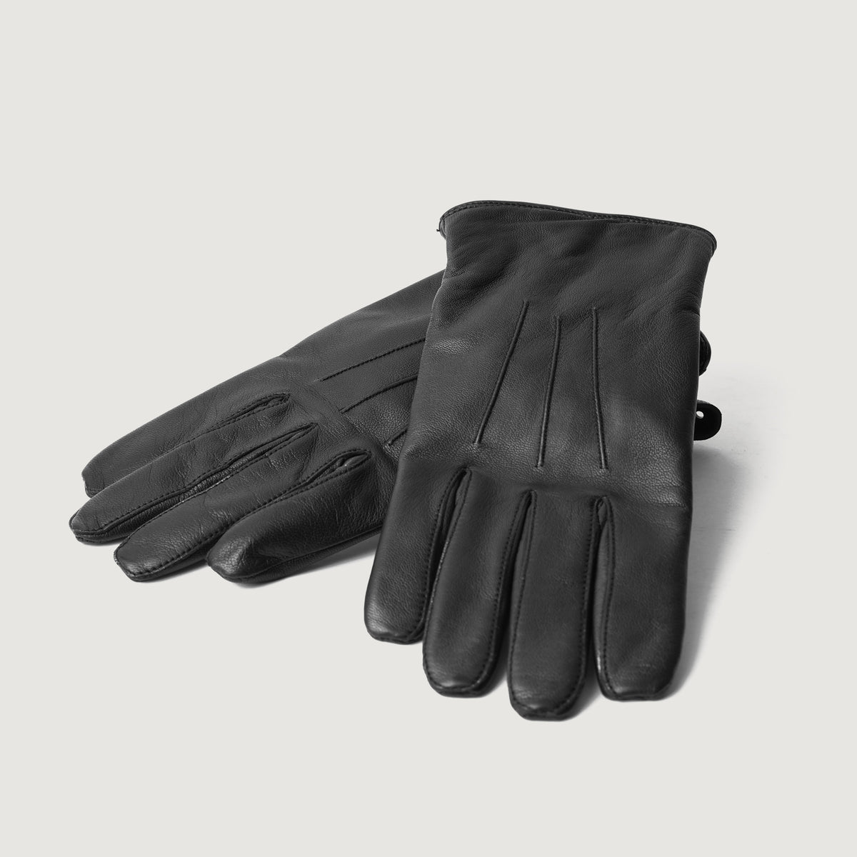 Brex Ralph Black Leather Dress Gloves - black men's dress leather gloves, view 7