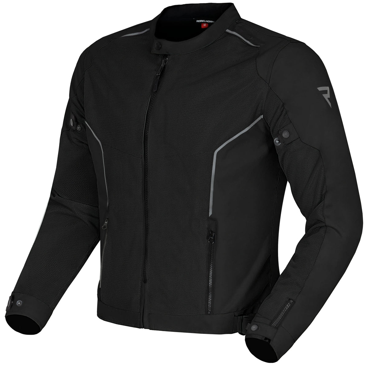 Rebelhorn Wave Textile Jacket - Black - Rebelhorn motorcycle jacket, view 1