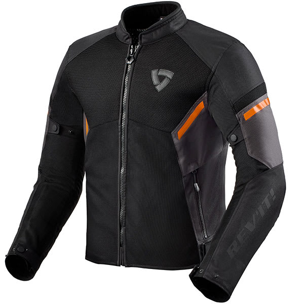 Rev'it GT-R Air 3 Textile Jacket - Black / Neon Orange - Rev'it motorcycle jacket, view 1
