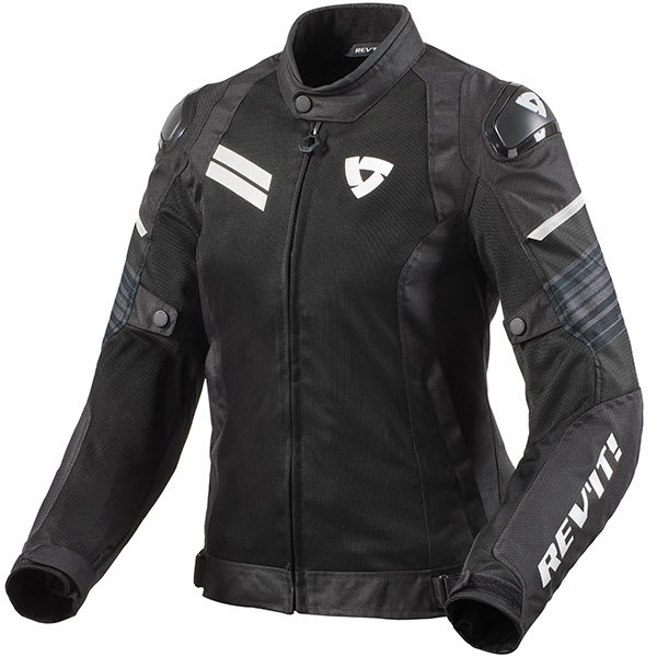 Rev'it Ladies Apex Air H2O Textile Jacket - Black / White - Rev'it motorcycle jacket, view 1