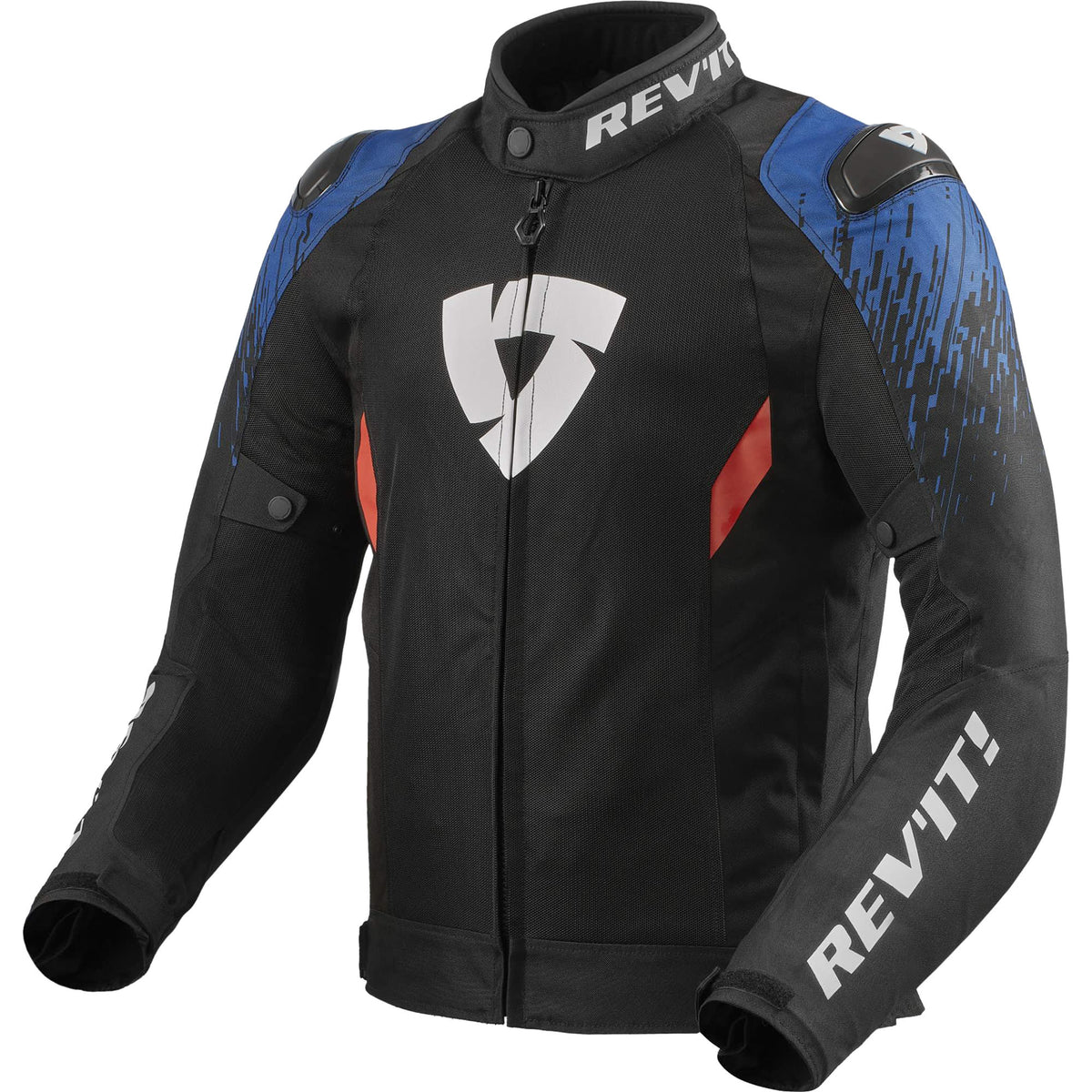 Rev'it Quantum 2 Air Textile Jacket - Black / Blue - Rev'it motorcycle jacket, view 1