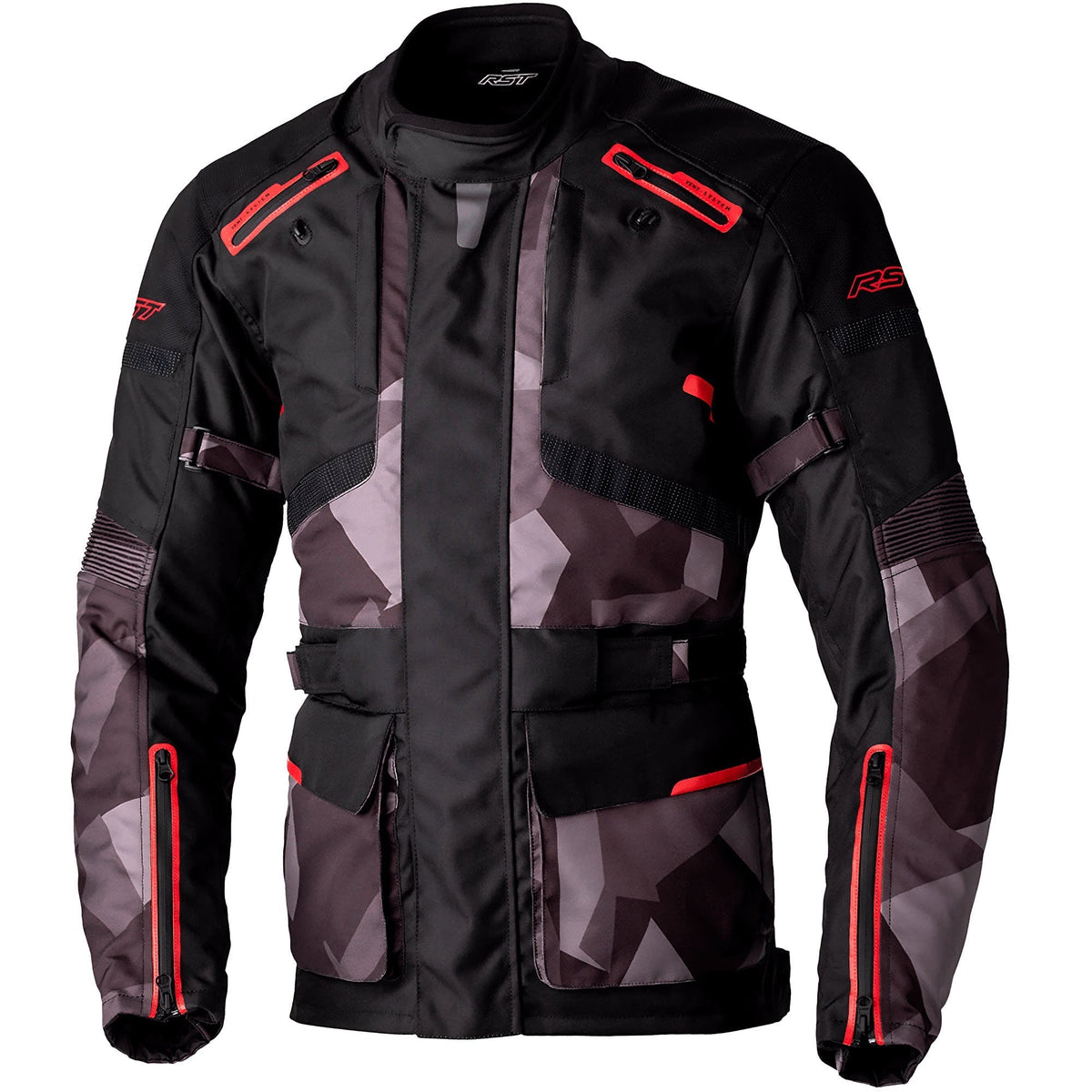 RST Endurance CE Textile Jacket - Black / Camo / Red - RST motorcycle jacket, view 1