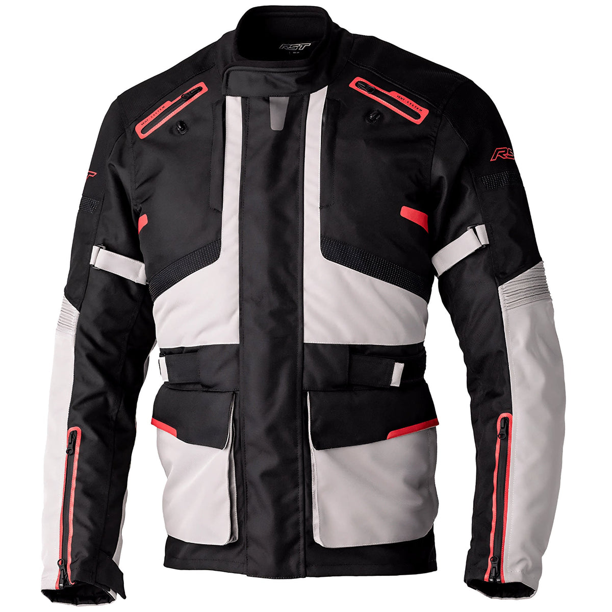 RST Endurance CE Textile Jacket - Black / Silver / Red - RST motorcycle jacket, view 1