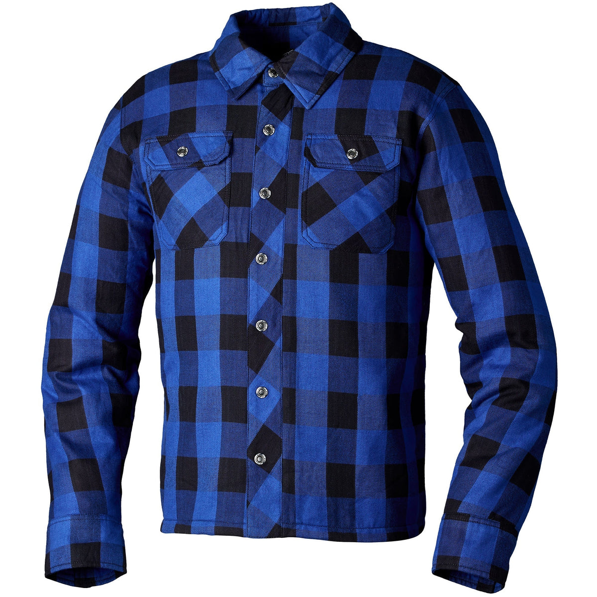 RST Lumberjack Aramid Lined CE Riding Shirt - Blue Check - RST motorcycle riding shirt, view 1