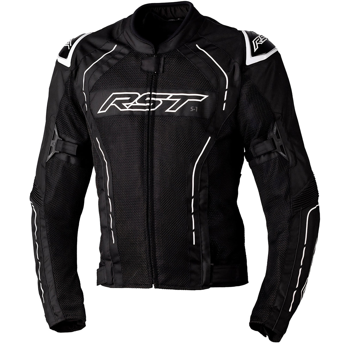 RST S1 CE Mesh Textile Jacket - Black / White - RST motorcycle jacket, view 1