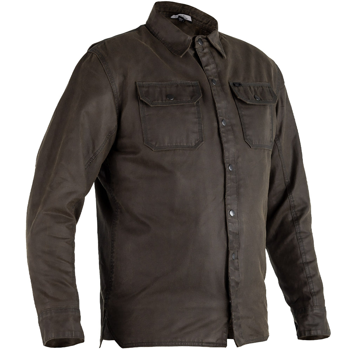 RST X Kevlar® District Wax CE Textile Shirt - Olive - RST motorcycle riding shirt, view 1