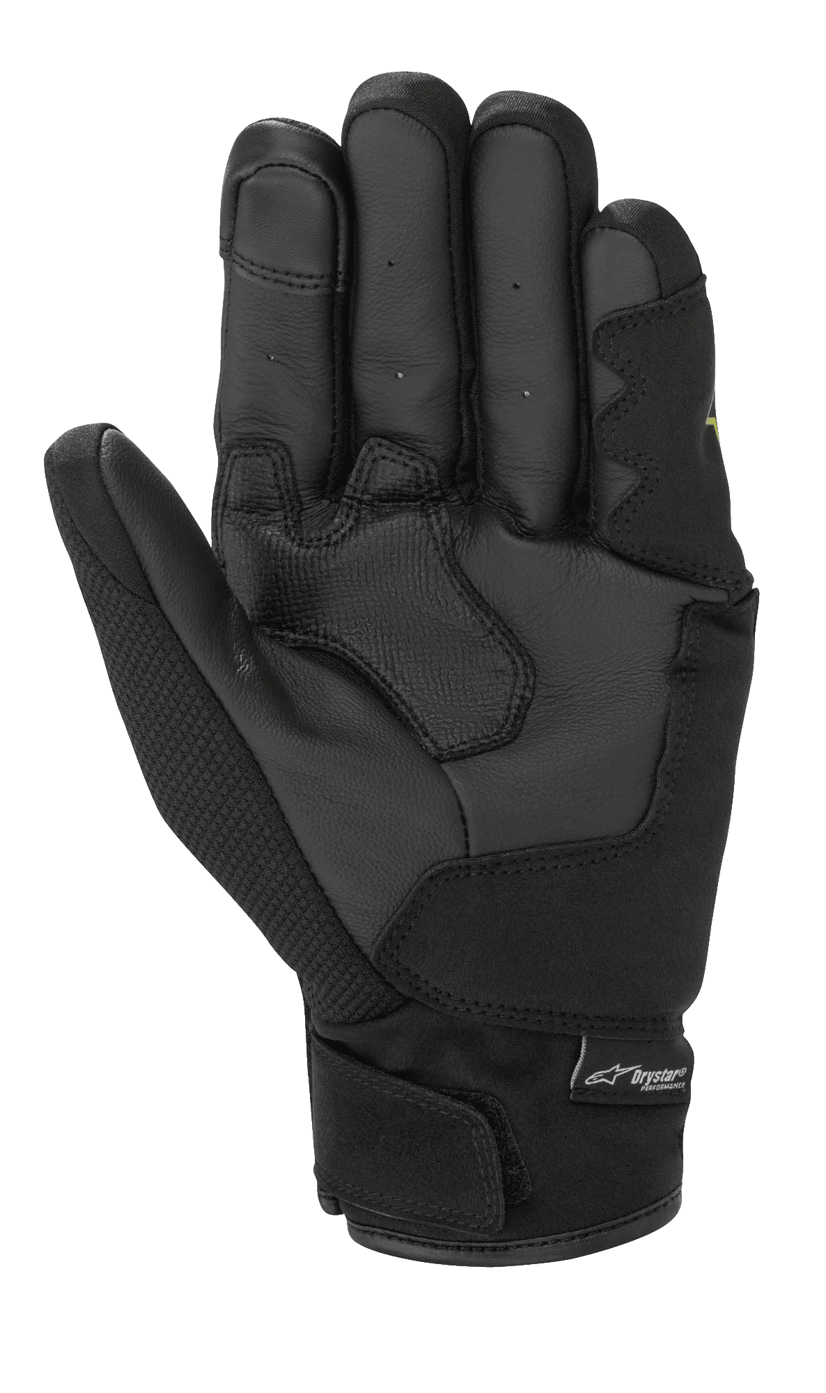 S-Max Drystar® Gloves - Black/Yellow Fluorescent - Alpinestars motorcycle gloves, view 2