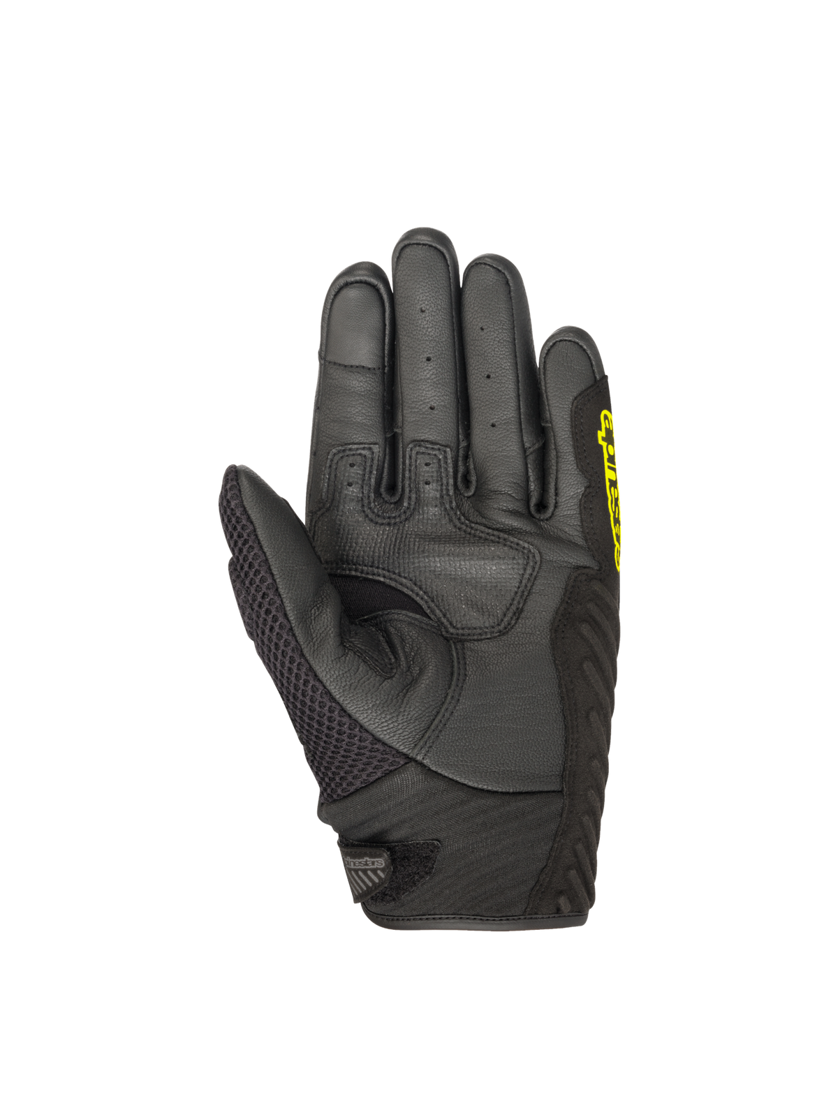 SMX-1 Air V2 Gloves - Black/Yellow Fluorescent - Alpinestars motorcycle gloves, view 2