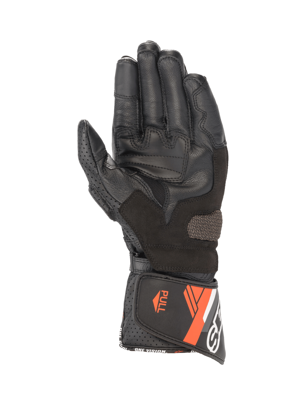 SP-8 V3 Gloves - Black/Red Fluo - Alpinestars motorcycle gloves, view 2