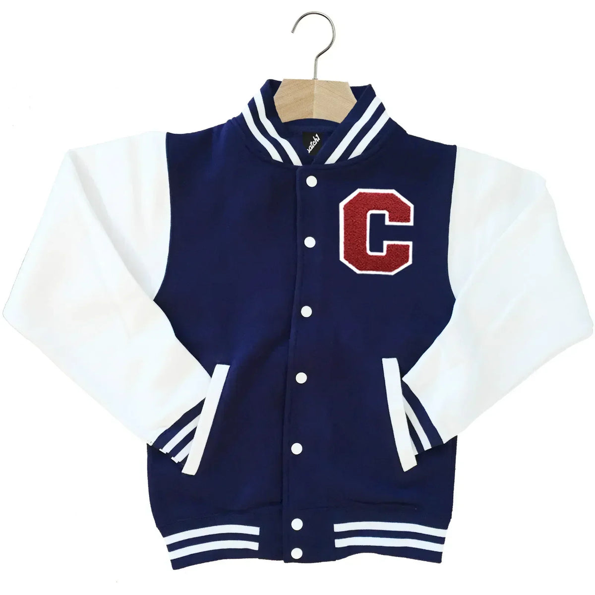 Brex Varsity Baseball Jacket Unisex Personalised With Genuine US College Letter C - unisex varsity letterman jacket, view 1