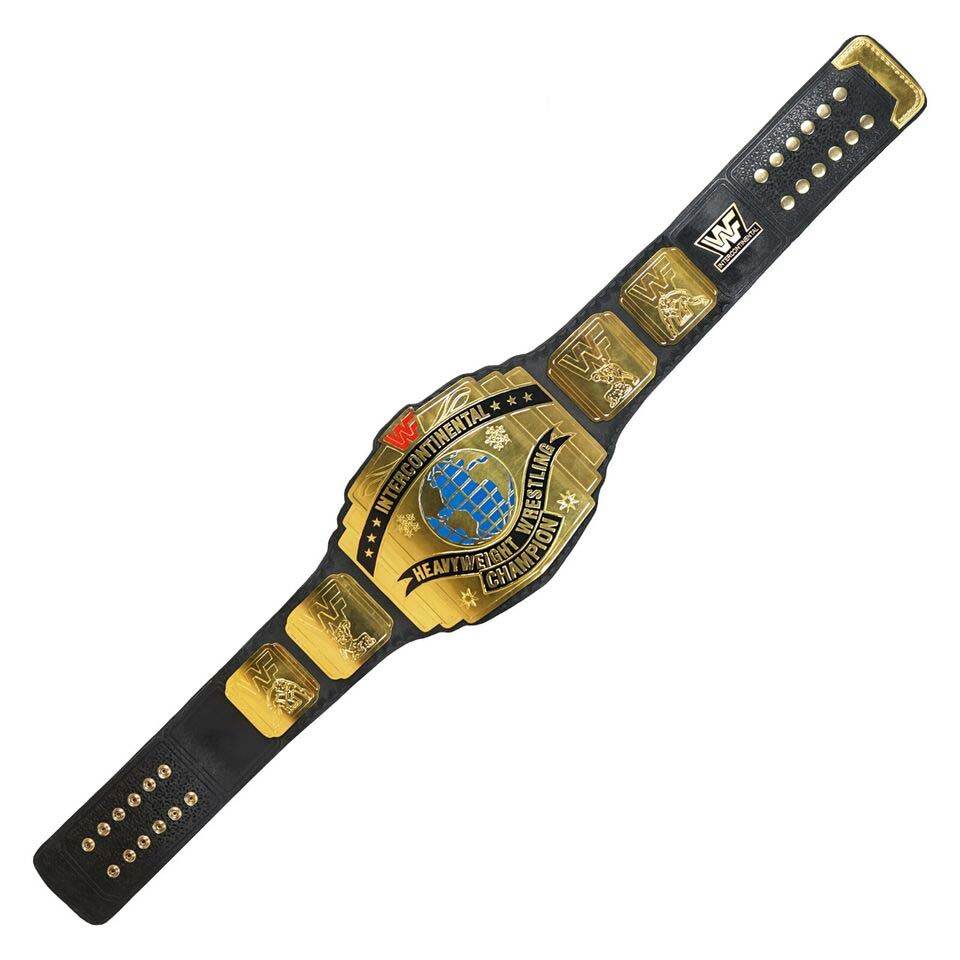 WWF Intercontinental Block Logo Championship Inspired Collectible Title Belt - photo 4 of 4 | Brex International