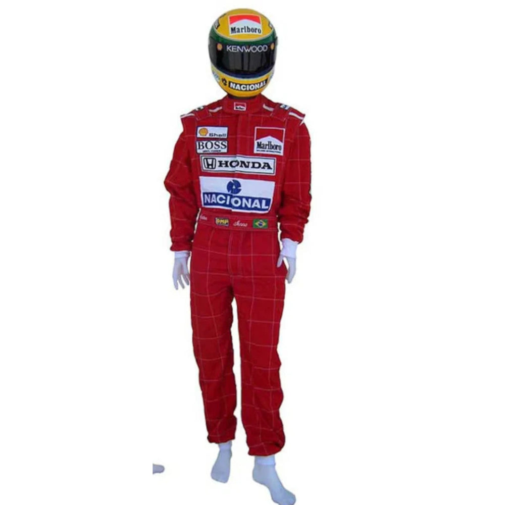 Ayrton Senna F1 Embroidered Fan Racing Suit | Brex International