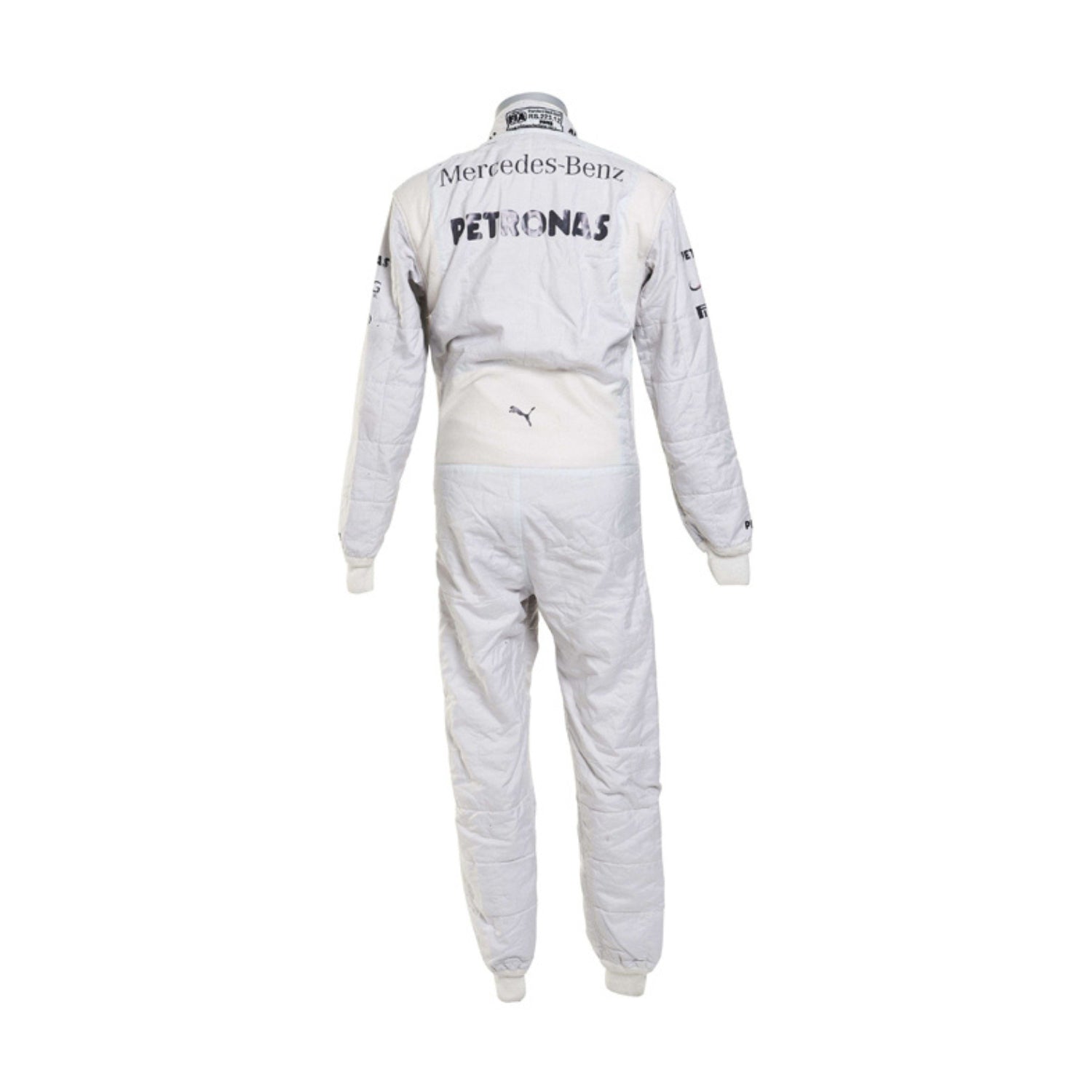 Premium Lewis Hamilton 2014 Formula 1 suit featuring Mercedes Petronas-inspired branding and race-day styling. Designed for motorsport fans, collectors, and enthusiasts.