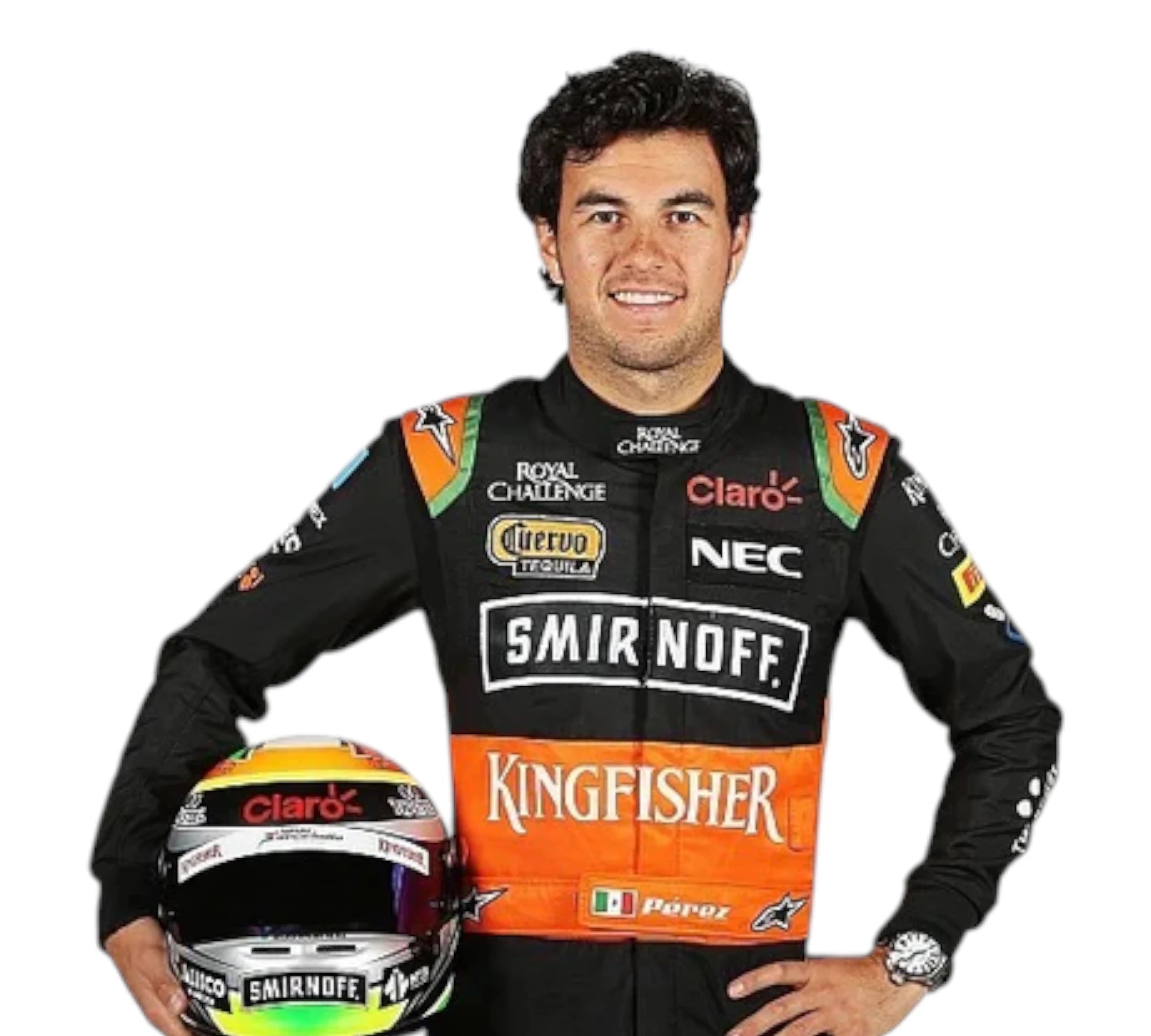 2015 Sergio Perez Force India F1 Race Suit Embroidery