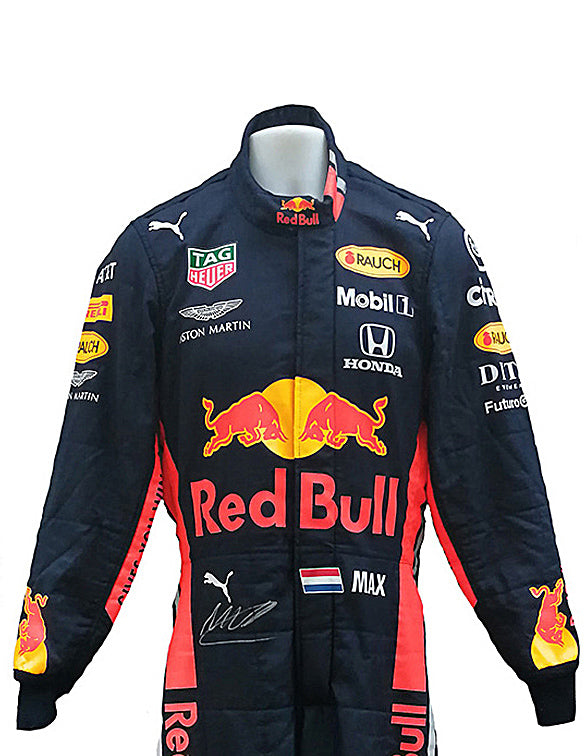 2019 Max Verstappen Red Bull Honda Formula 1 racing suit inspired by his winning season.