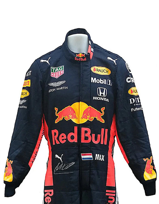2019 Max Verstappen Red Bull Honda Formula 1 racing suit inspired by his winning season.