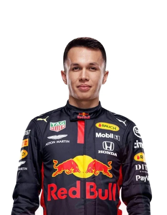 2020 Alexander Albon Red Bull Racing Formula 1 suit replica with Honda sponsor logos