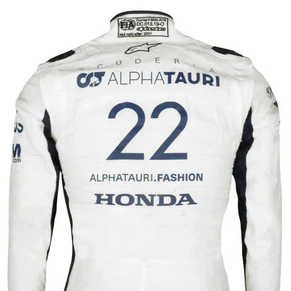 Premium Yuki Tsunoda 2021 Formula 1 suit replica inspired by his rookie season with Scuderia AlphaTauri.