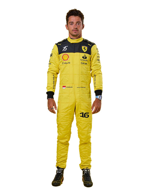 2022 Ferrari 75th Anniversary Special Edition Suit inspired by the iconic Formula 1 commemorative design.