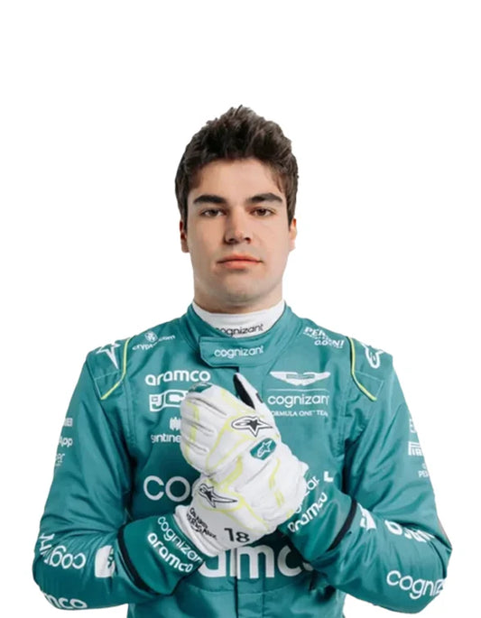 Lance Stroll 2023 Aston Martin F1 suit front view racing suit replica