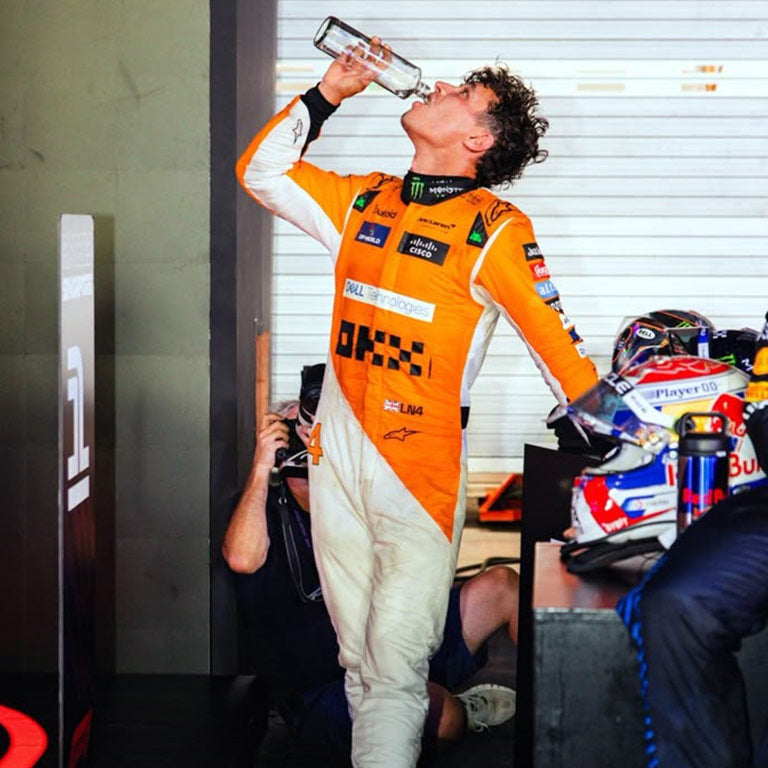McLaren Singapore GP racing suit featuring authentic Formula 1-inspired styling.