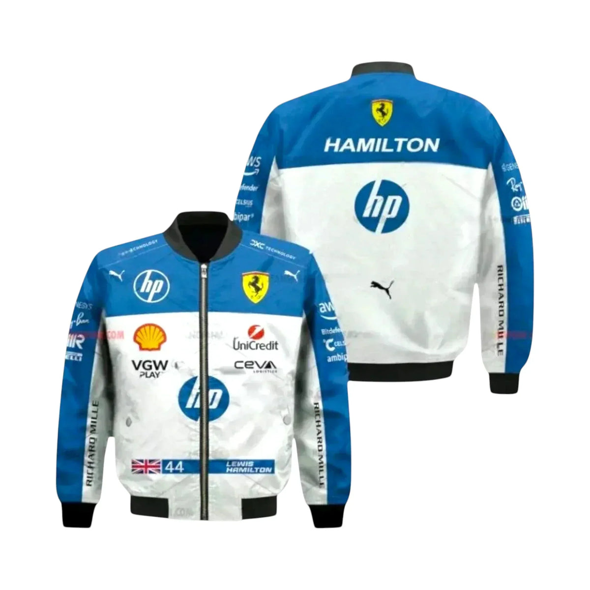 Brex 2025 Lewis Hamilton Ferrari HP F1 Vintage Jacket - racing jacket, view 1 | Brex International