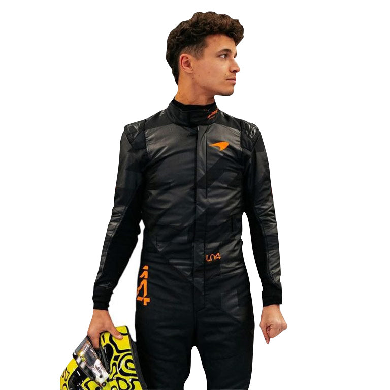 McLaren Stealth racing suit featuring professional Formula 1-inspired styling.