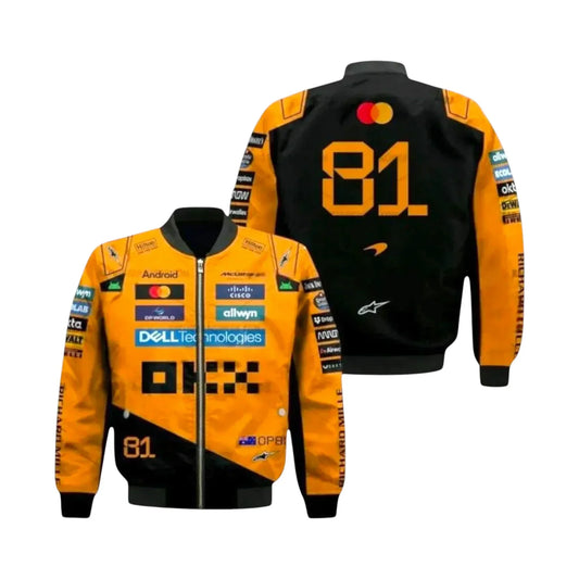 Brex 2025 Oscar Piastri McLaren F1 Vintage Racing Jacket - racing jacket, view 1 | Brex International