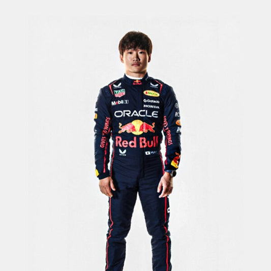 2025 Red Bull Yuki Tsunoda Formula 1 race suit replica with Oracle Red Bull Racing logos