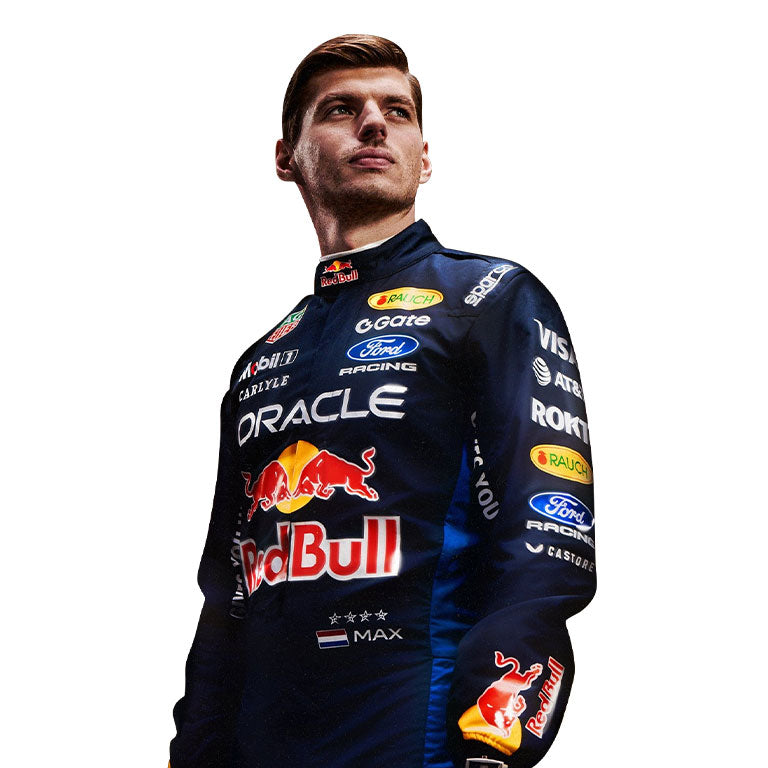 2026 Max Verstappen Red Bull Formula 1 race suit replica with premium racing-inspired design.