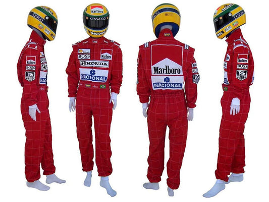 Ayrton Senna F1 Embroidered Fan Racing Suit | Brex International