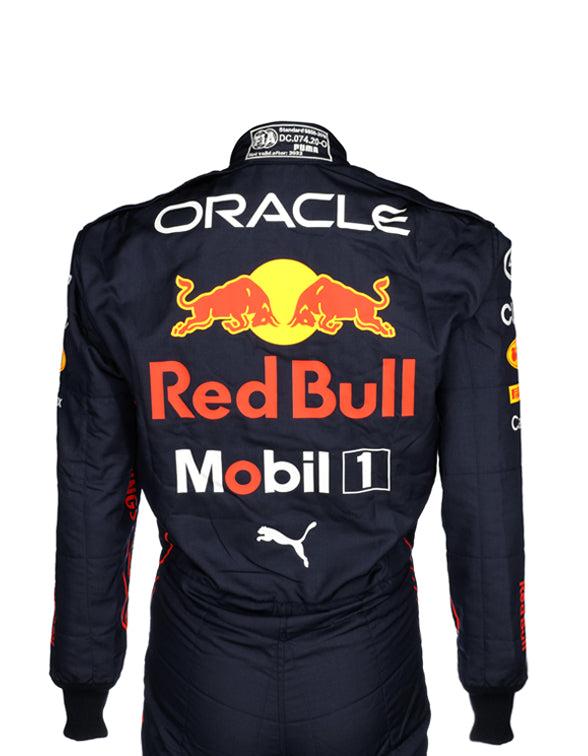 back side of Checo Perez 2022 Red Bull F1 replica racing suit