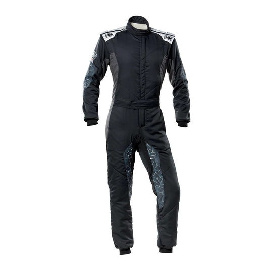 Black OMP TECNICA HYBRID Go-Karting Race Suit | Brex International