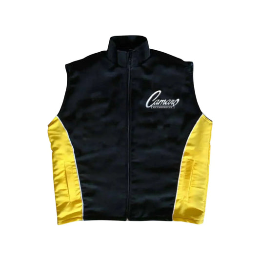 Brex Camaro Black Yellow Racing Vintage Vest - racing jacket, view 1 | Brex International