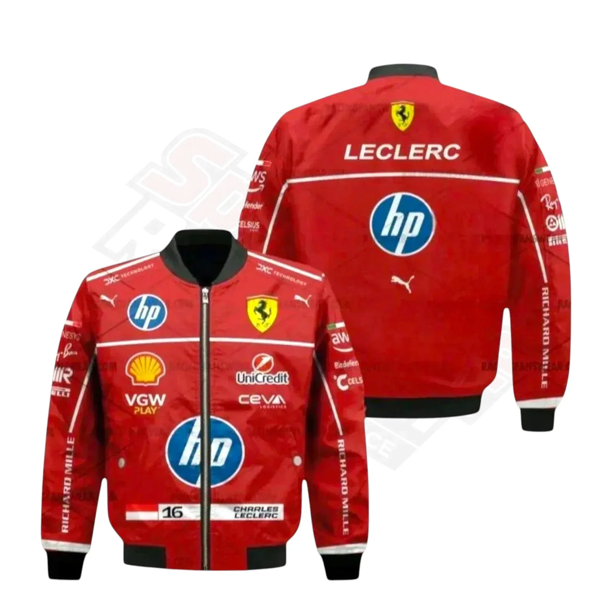 Brex Charles Leclerc 2025 Team Ferrari HP F1 Vintage Jacket - racing jacket, view 1 | Brex International