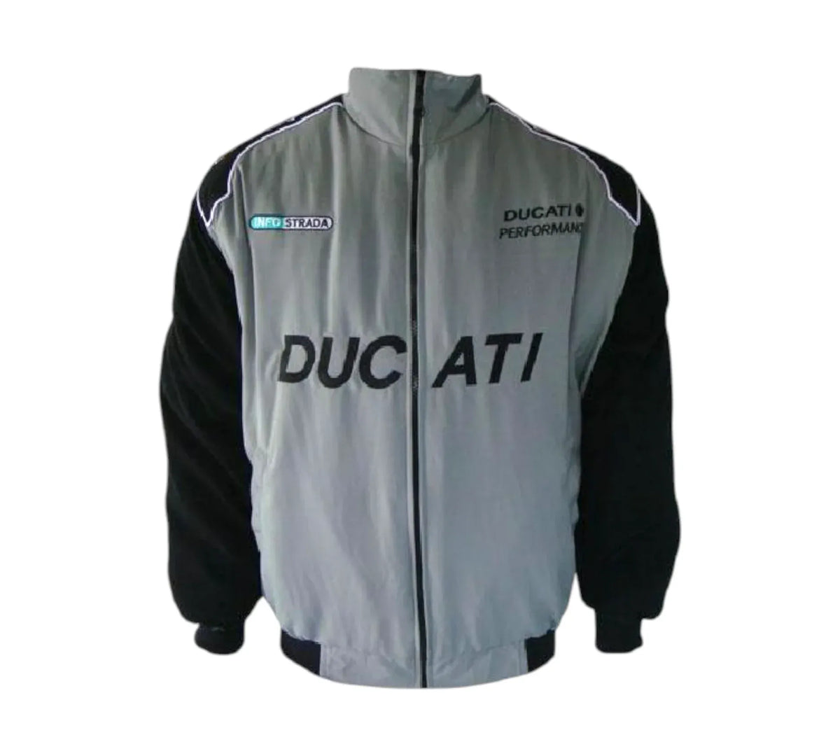 Brex Ducati Corse Black & Light Gray Racing Jacket - racing jacket, view 2 | Brex International