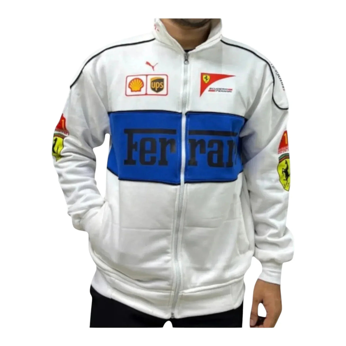 Brex Ferrari F1 Scuderia Vintage Racing Jackets White - racing jacket, view 1 | Brex International