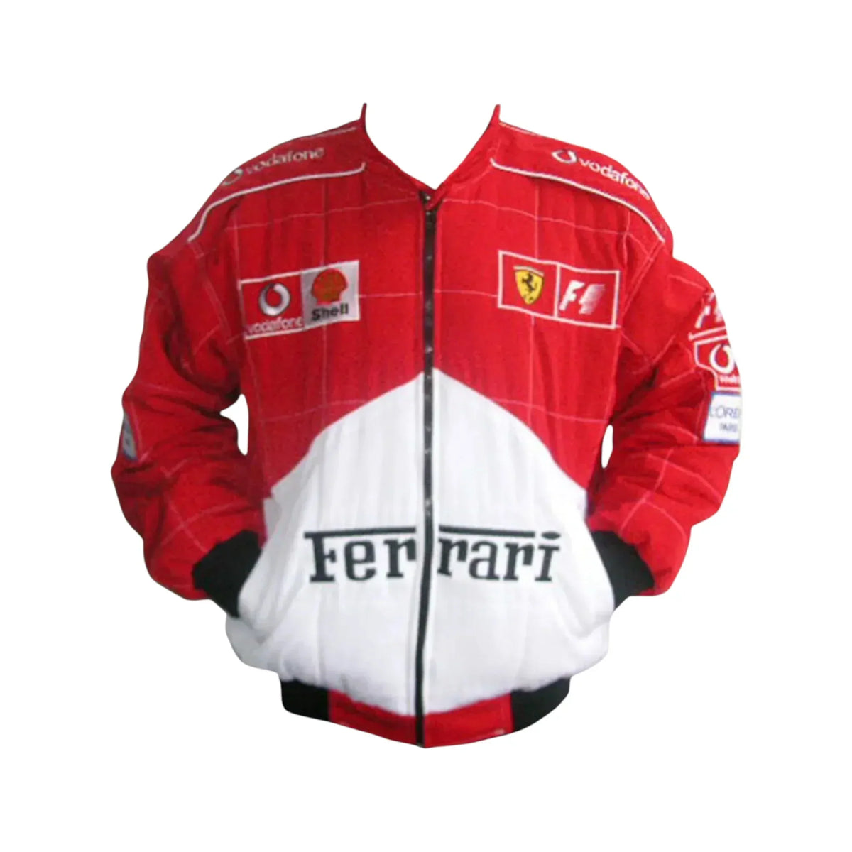 Brex Ferrari F1 Quilted Vintage Racing Jacket Red Black - racing jacket, view 1 | Brex International